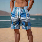 Herren stylische Bade-Shorts mit modernem Graphikmuster