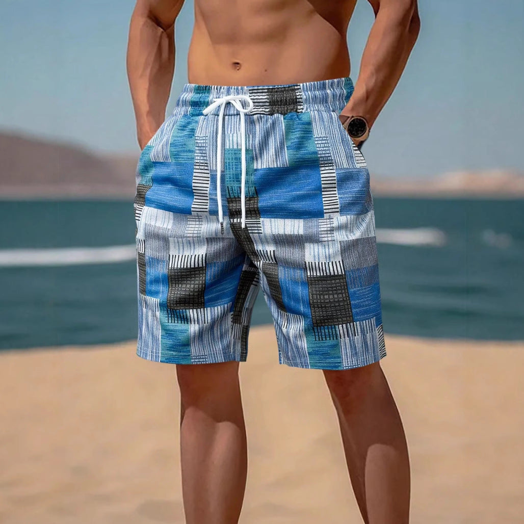 Herren stylische Bade-Shorts mit modernem Graphikmuster