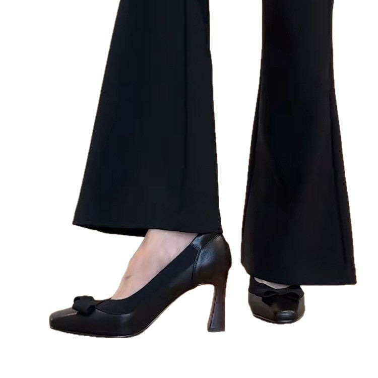 Damen elegante Pumps mit femininem Schleifendetail