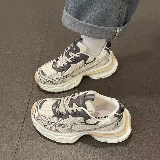Damen Sportliche Comfort Sneakers mit atmungsaktiver Netzstruktur und dämpfender Sohle R&B