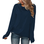 Damen Legerer Rollkragenpullover mit weichem Material R&B