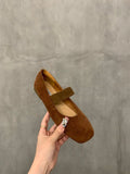 Damen elegante Mokassins mit modischem Riemchen und funkelnder Schnalle R&B