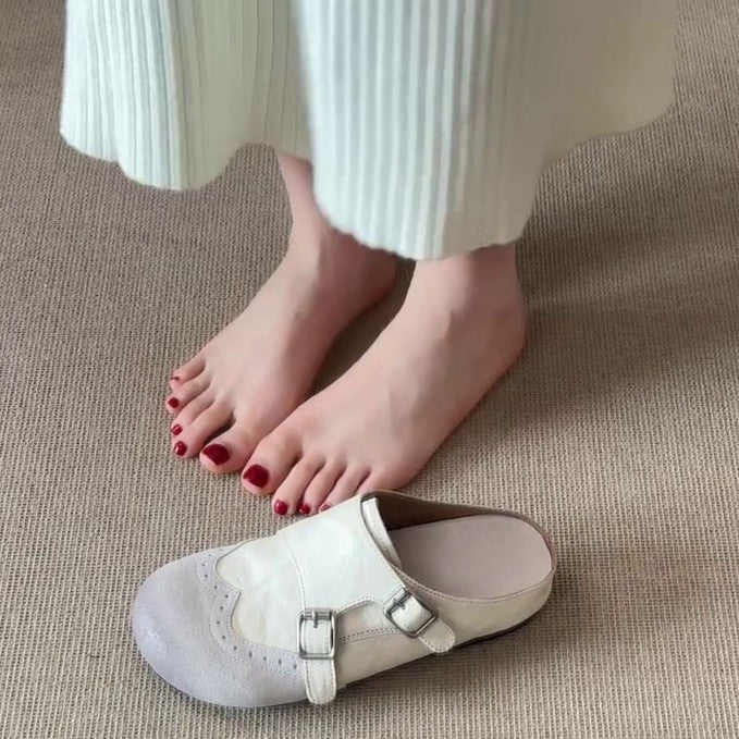 Damen Komfortable Clogs mit modischem Schnallen-Design R&B