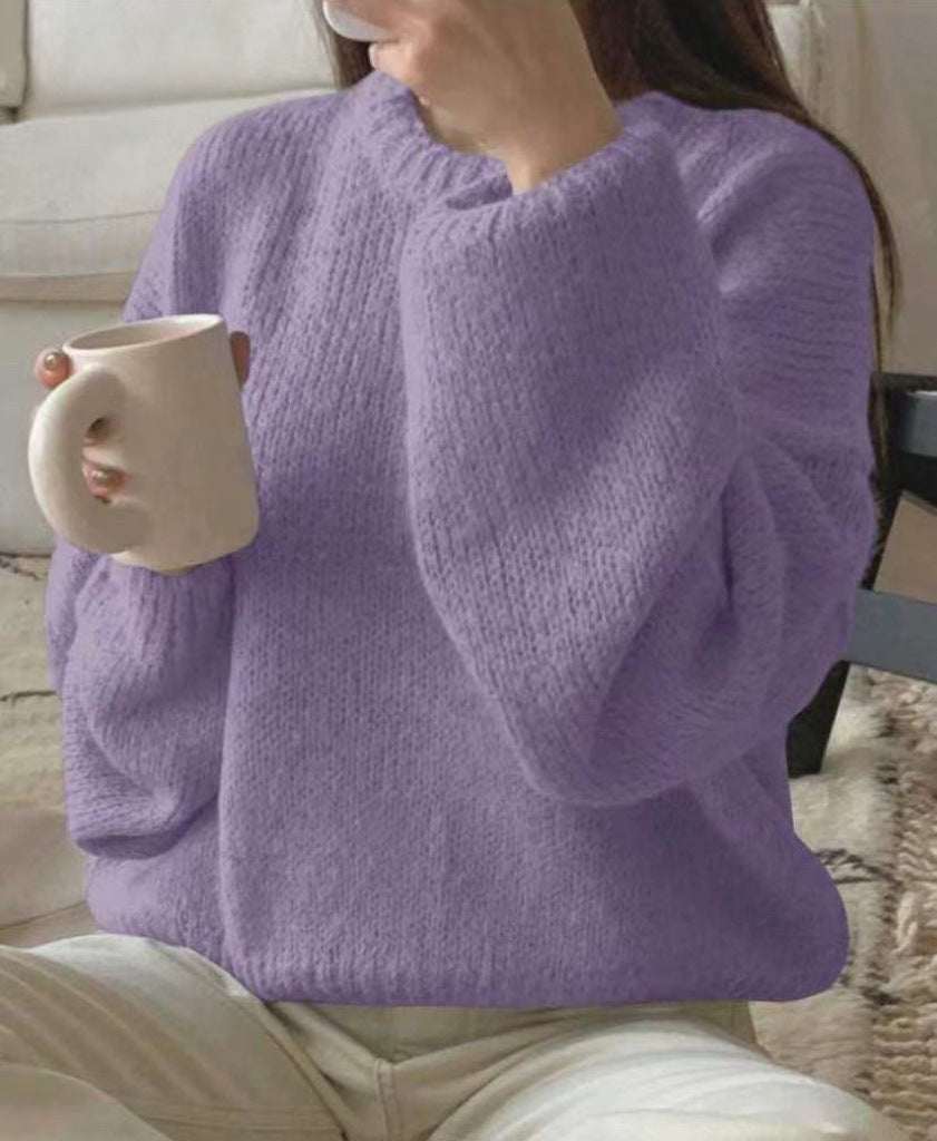 Damen Kuscheliger Strickpullover mit weitem Schnitt und klassischen Rippdetails R&B