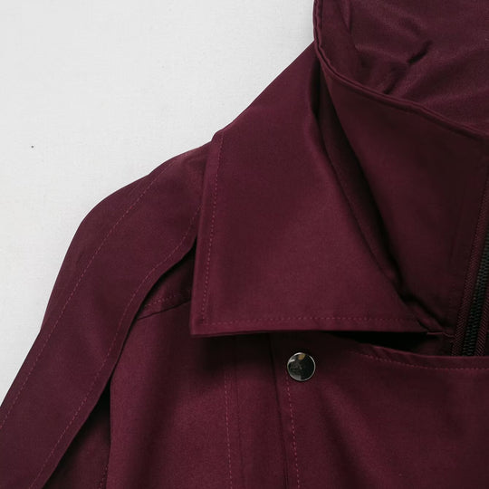Damen modische Übergangsjacke mit seitlichem Reißverschluss und taillierbarem Kordelzug R&B