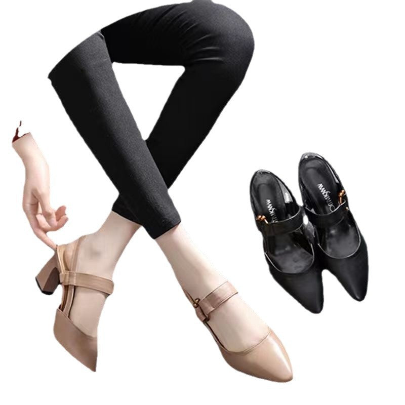 Damen Slingback-Pumps mit elegantem spitzen Design und komfortablem Blockabsatz