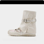 Damen Komfortable und wasserdichte Stiefel mit verstellbarem Schnallenverschluss R&B
