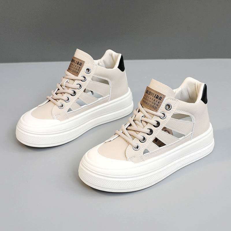 Damen High-Top Sneakers mit atmungsaktiver Oberflächenstruktur und rutschfester Sohle R&B