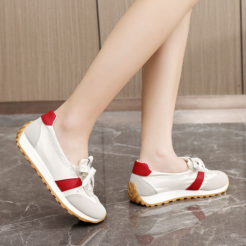 Damen Leichte und flexible Freizeitsneaker mit elastischer Einfassung R&B