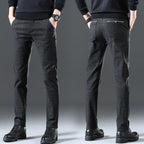 Herren moderne Chinohose mit elastischem Bund und seitlichen Taschen R&B