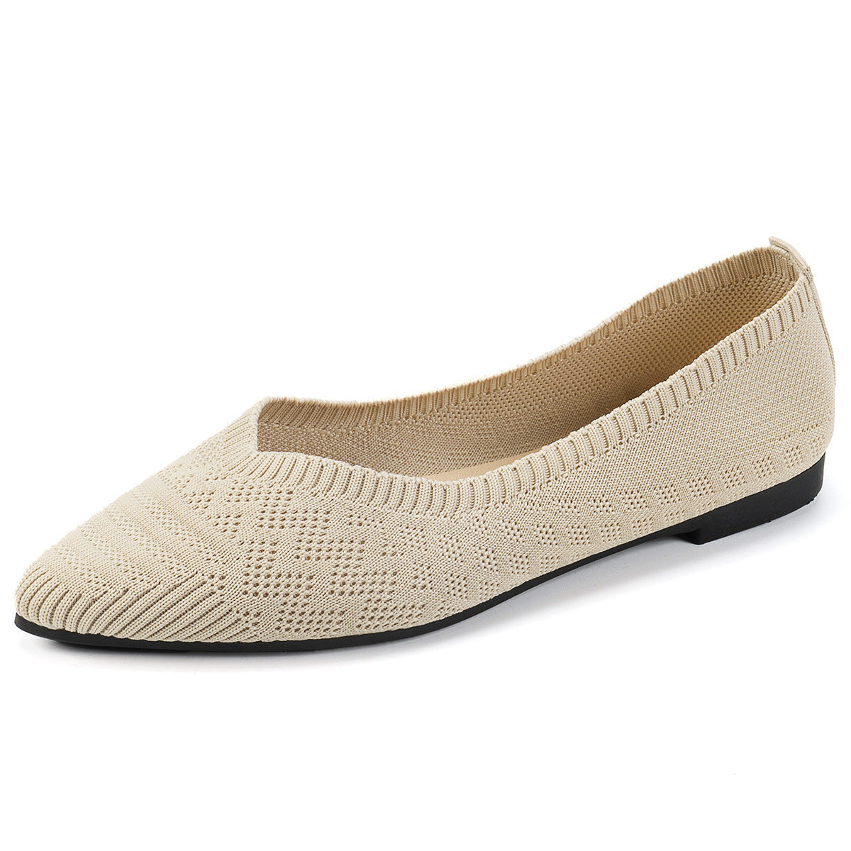 Damen Ballerinas mit kreativem Hahnentrittmuster und flexiblem Fußbett R&B