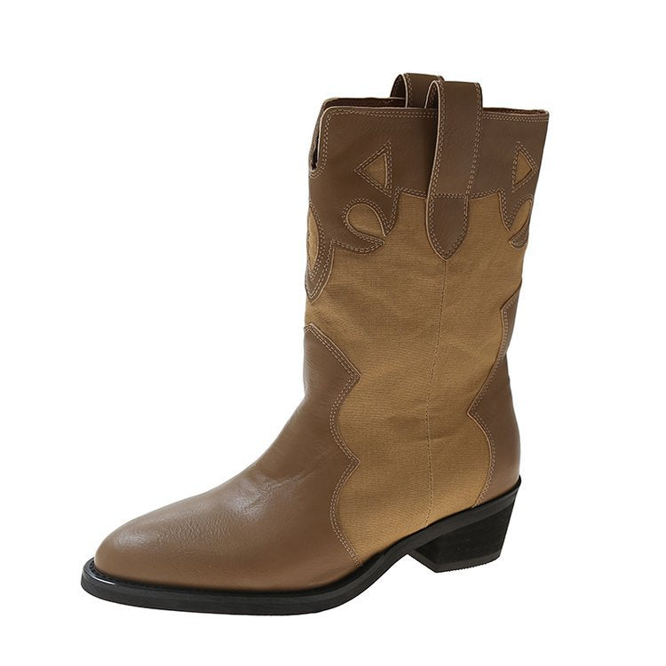 Damen Cowboy-Stiefel mit modischem Stickmotiv R&B