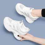 Damen Bequeme Lauf-Sneaker mit atmungsaktivem Mesh-Obermaterial und stoßdämpfender Sohle R&B