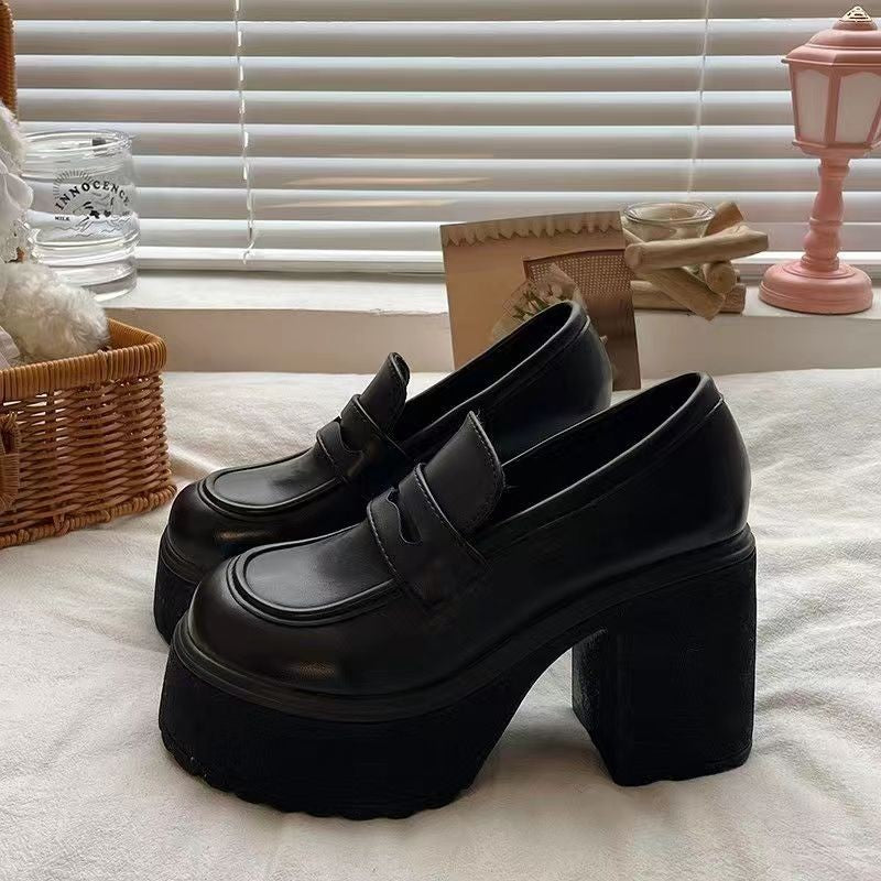 Damen Plateau-Loafers mit robustem Chunky-Absatz R&B