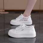 Damen Sneakers mit floralem Spitzen-Obermaterial und modischem Plateau R&B