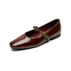 Damen elegante Ballerinas mit modischem Riemen und floralem Detail