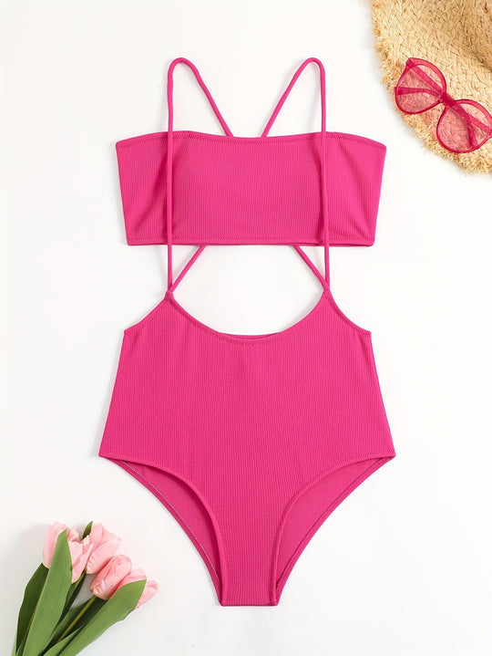 Damen Sportlicher Hochgeschnittener Bikini R&B