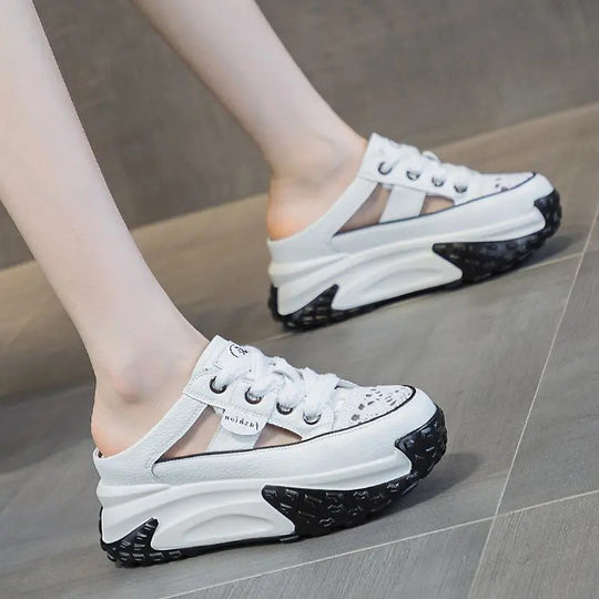 Damen Sportliche Sneaker mit offenen Fersen und rutschfester Sohle R&B
