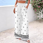 Damen weite Sommerhose mit Boho-Muster EB