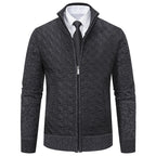 Herren stylische Steppjacke mit strukturiertem Obermaterial und hohem Kragen R&B