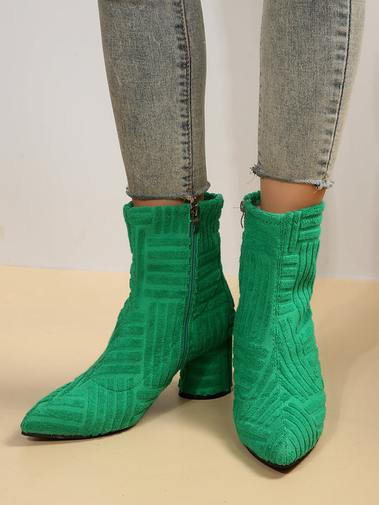 Damen Stiefeletten mit zeitgemäßem Strickdesign und komfortablem Blockabsatz R&B