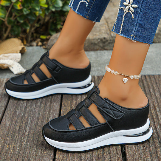 Damen Sportliche Wedge-Sandaletten mit verstellbaren Riemen und rutschfester Sohle R&B
