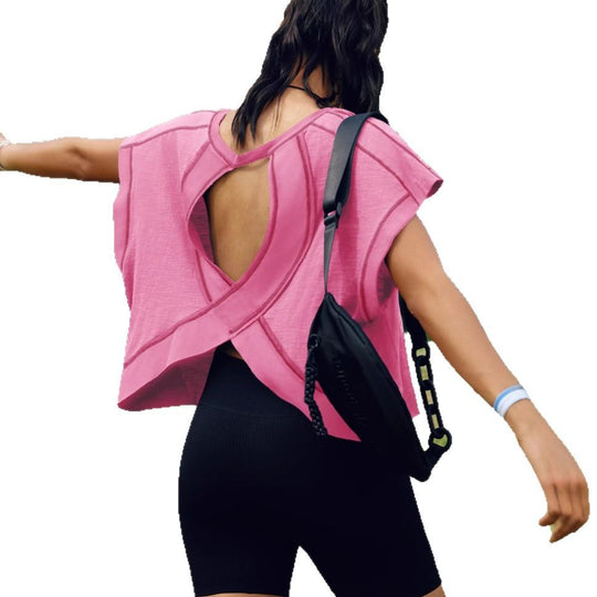 Damen modernes Cut-Out Oberteil R&B