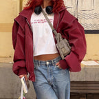 Damen Oversized Übergangsjacke mit nahtlosem Design und praktischen Taschen R&B