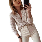 Damen Strickbluse mit filigranem Muster R&B
