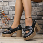 Damen elegante Clogs mit hohem Absatz R&B