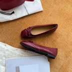 Damen Ballerinas mit eleganten Schleifen und hochwertigem Leder R&B