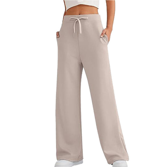 Damen Weite Freizeit-Hose mit elastischem Bund und praktischen Taschen R&B