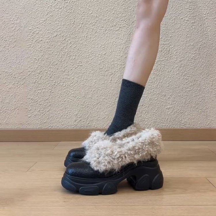 Damen Flauschige Hausschuhe mit robuster Sohle und wärmendem Innenfutter R&B