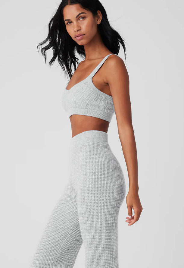 Damen Sportliches Rippstrick-Set R&B