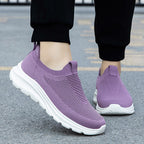 Damen Atmungsaktive Slip-On Sneakers mit flexiblem Strickdesign R&B