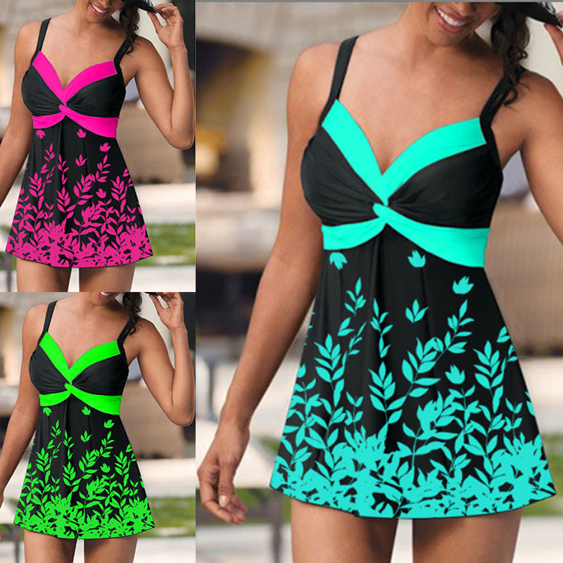 Damen modischer Strandkleid Badeanzug R&B