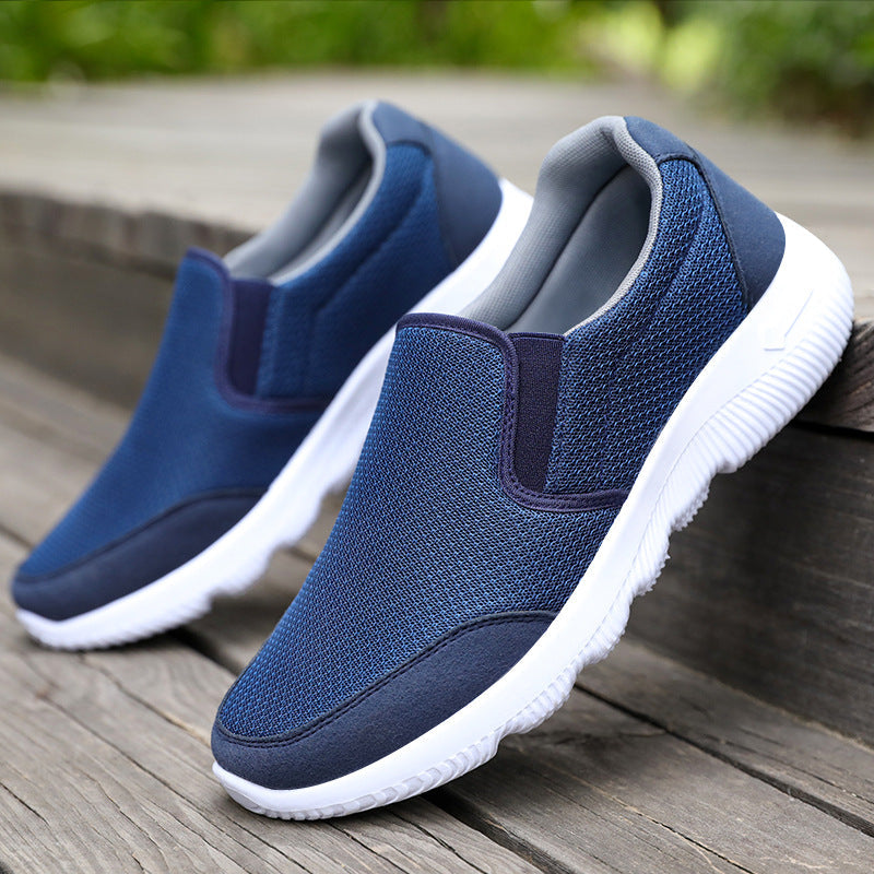 Damen Atmungsaktive Slip-On Freizeitschuhe mit elastischer Sohle