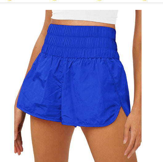 Damen Sportliche Laufshorts mit hohem Taillenbund und elastischem Bündchen R&B