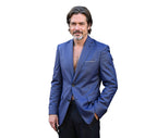 Herren nan taillierter Business-Blazer aus StretchgewR&Be mit Brusttasche und schlanker Silhouette R&B