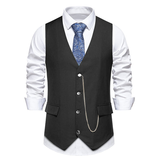 Herren elegante Weste mit feinen Details und modernen Akzenten R&B