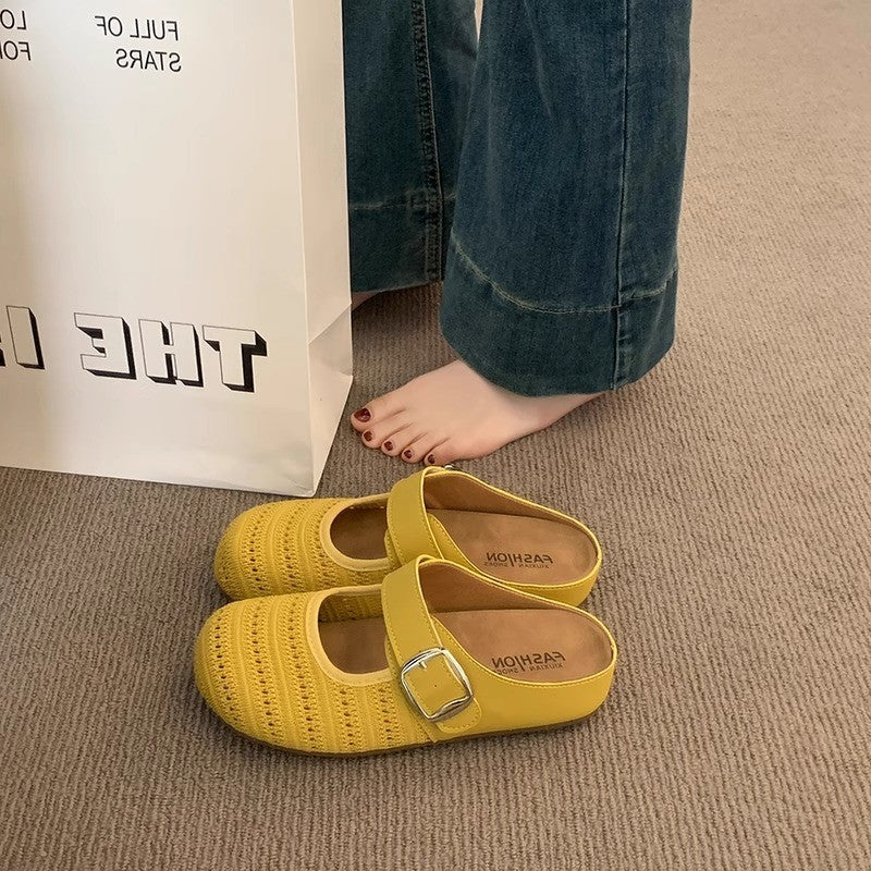 Damen Clogs mit modischem Riemen und atmungsaktiver Oberflächenstruktur R&B
