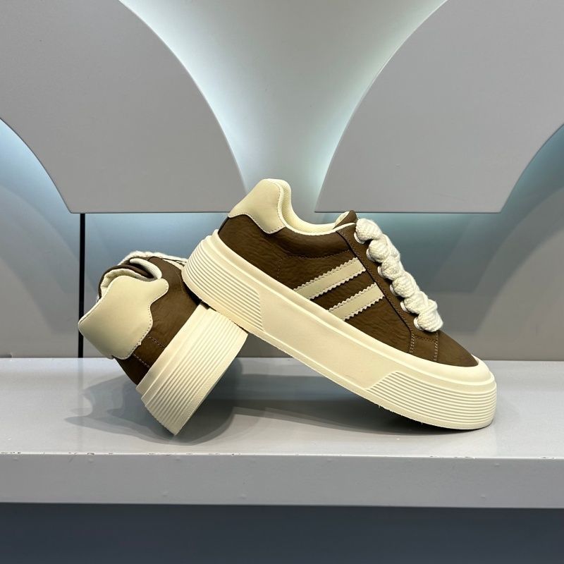 Damen Modische Sneakers mit hohem Plateau und Kordelzug R&B