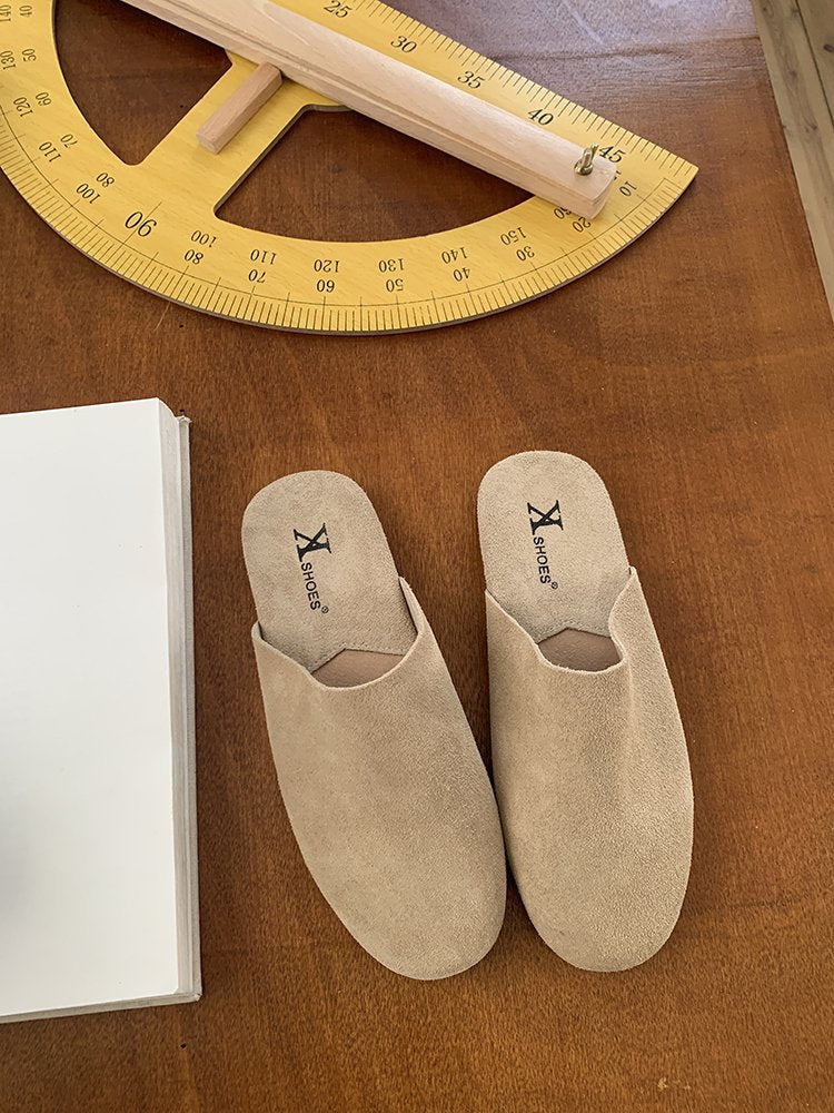 Damen Komfortable Slipper aus hochwertigem Wildleder R&B