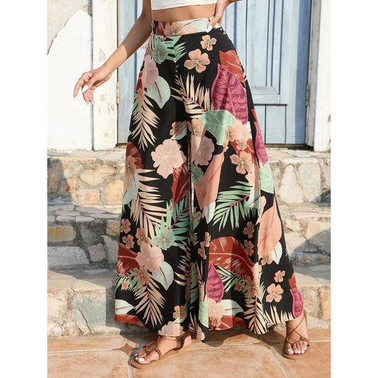 Damen Maxirock mit floralem Print und fließendem Stoff R&B