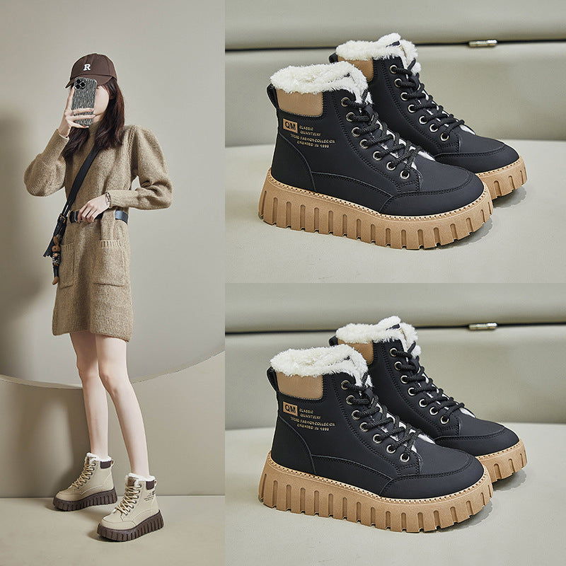 Damen Winterstiefel mit flauschigem Innenfutter und rutschfester Sohle R&B
