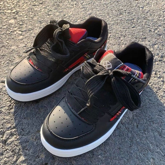 Damen modische Sneakers mit grafischem Design und atmungsaktiver Oberflächenstruktur R&B