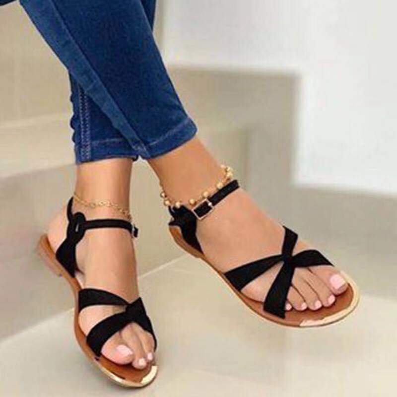 Damen elegante flache Sandalen R&B