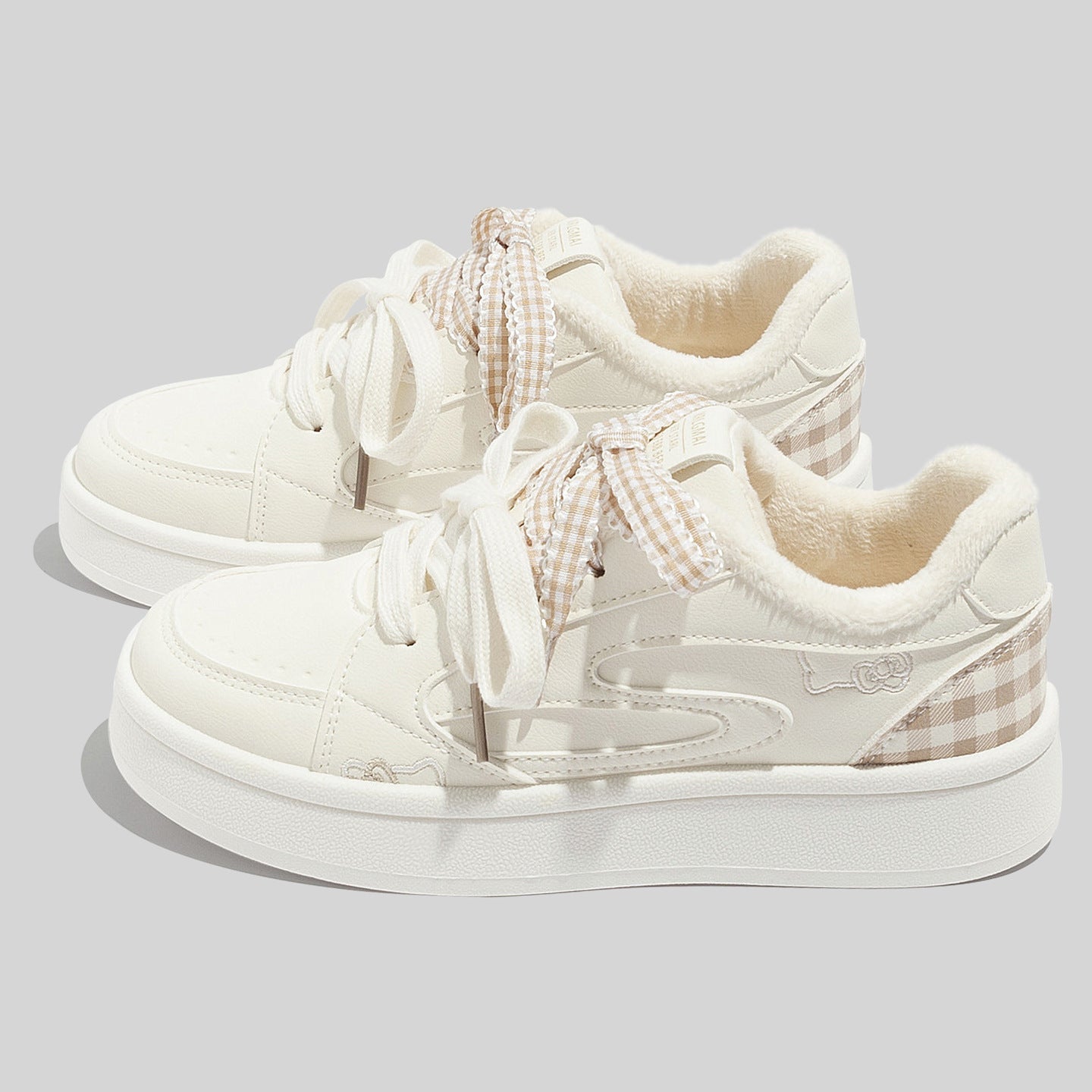 Damen Kuschelige Sneakers mit floralem Print und weichem Innenfutter