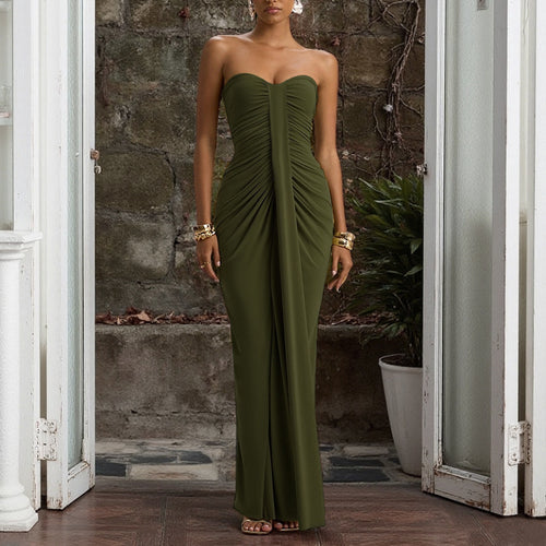 Damen figurbetontes Cocktailkleid mit Raffungen und herzförmigem Ausschnitt R&B
