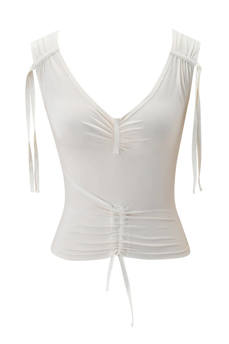 Damen Elegantes Wickel-Top mit Rüschendetails R&B